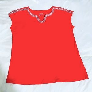 Sleeveless top with embroidery details